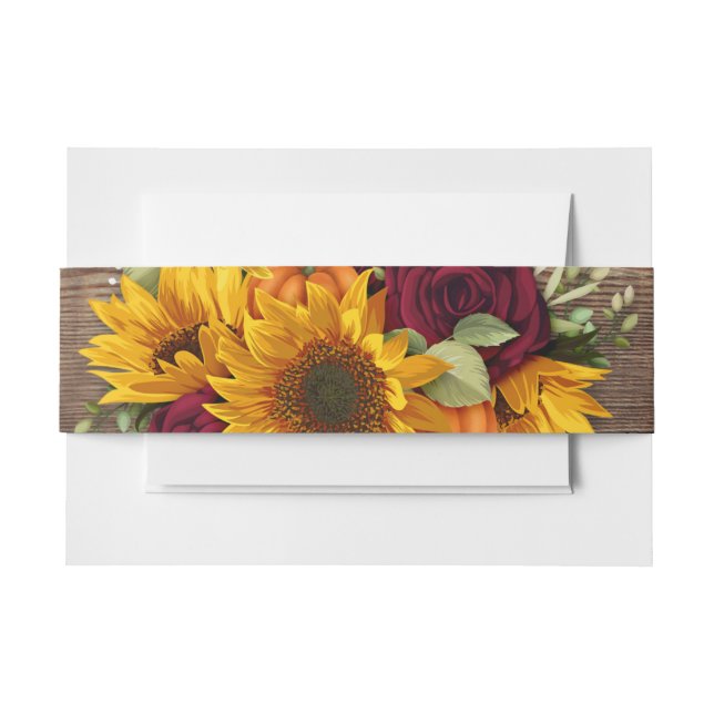 Rustic Autum Floral Belly Band  (Front Example)