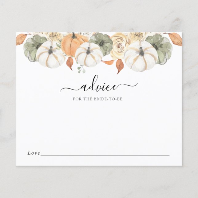 Rustic Autumn Advice for the Bride  (Front)