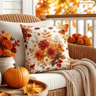 Rustic Autumn Copper Floral Fall Season Flower