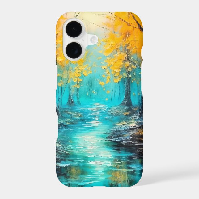 Rustic Autumn Countryside Canvas Art iPhone Case (Back)