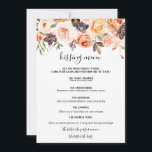 Rustic Autumn Elegant Floral Kissing Menu<br><div class="desc">This rustic autumn elegant floral kissing menu is perfect for a simple wedding reception. The design depicts hand-drawn gold,  purple,  yellow,  and blush beautiful roses with green leaves,  inspiring the colorful beauty of autumn.</div>