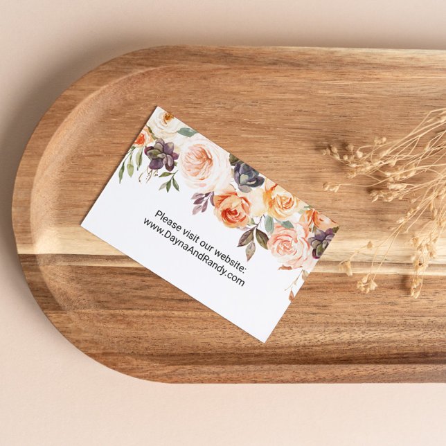 Rustic Autumn Elegant Floral Website Insert Card (Creator Uploaded)