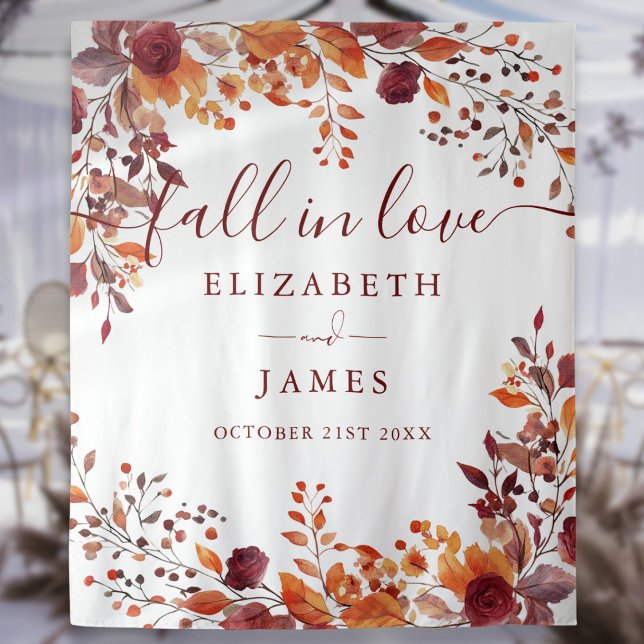 Rustic Autumn Fall Floral Photo Booth Backdrop (Rustic Autumn Fall Floral Photo Booth Backdrop)