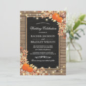 Rustic Autumn Fall Invites | Wood Barn Wedding (Standing Front)