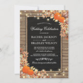 Rustic Autumn Fall Invites | Wood Barn Wedding (Front)