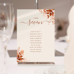 Rustic Autumn Fall Seating Plan Table Number<br><div class="desc">These elegant rustic floral autumn fall wedding table numbers can be personalized with your guests' seating plan set in chic typography. The cards are printed on the front and back (double-sided). Designed by Thisisnotme©</div>