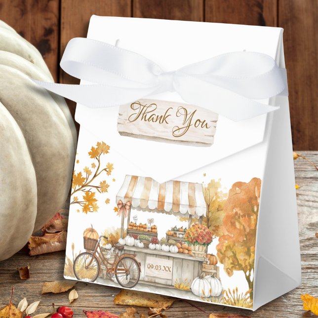 Rustic Autumn Farmers Market Baby Shower Favor Boxes (Creator Uploaded)