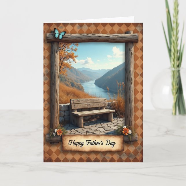 Rustic Autumn Fathers Day Card (Front)