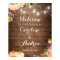 Rustic Autumn Floral Mason Jar Lights Wedding Sign