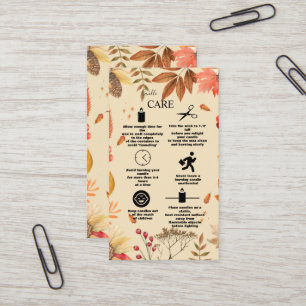 Rustic Autumn Floral  Watercolor Logo Business Card