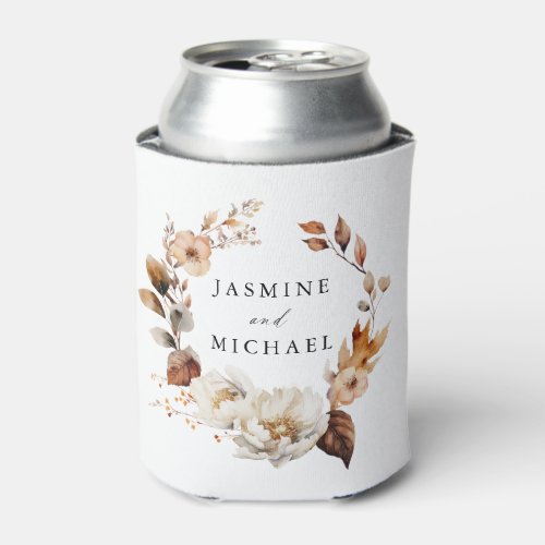 Rustic Autumn Floral Wedding Can Cooler