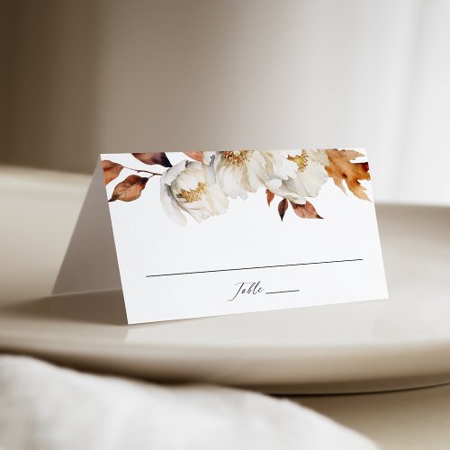 Rustic Autumn Floral Wedding Place Card
