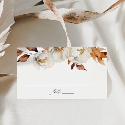 Rustic Autumn Floral Wedding Place Card