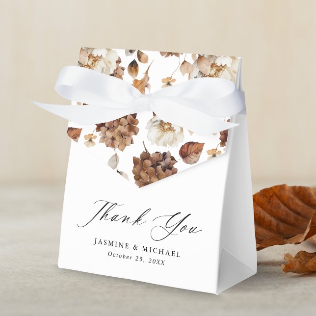 Rustic Autumn Floral Wedding Thank You Favor Boxes (Creator Uploaded)