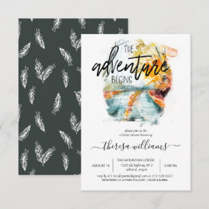 Rustic Autumn Forest   Bridal Shower Invitation