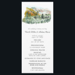 Rustic Autumn Forest Wedding Ceremony Program<br><div class="desc">This mellow fall palette with evergreen, golden yellows, reds, and dusty blue definitely feels autumnal and rustic. Classic earthy tones are perfect for when the trees change colors, the days are warm, and the nights cool ... so suiting for fall celebrations! The stunning woodsy tones hint at the holidays ahead,...</div>