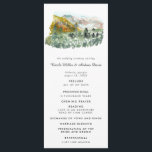 Rustic Autumn Forest Wedding Ceremony Program<br><div class="desc">This mellow fall palette with evergreen, golden yellows, reds, and dusty blue definitely feels autumnal and rustic. Classic earthy tones are perfect for when the trees change colors, the days are warm, and the nights cool ... so suiting for fall celebrations! The stunning woodsy tones hint at the holidays ahead,...</div>