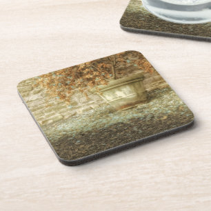 Rustic Autumn Garden Beverage Coaster