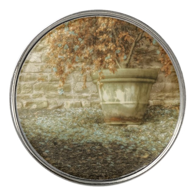 Rustic Autumn Garden Golf Ball Marker (Front)
