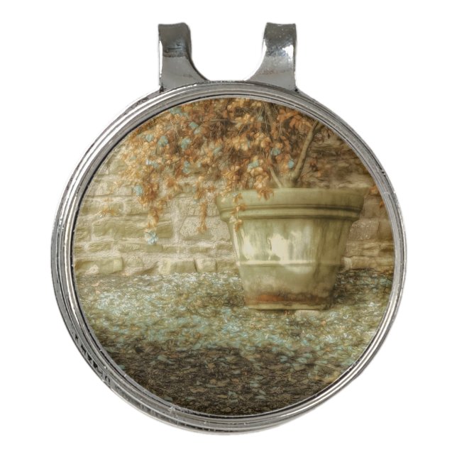 Rustic Autumn Garden Golf Hat Clip (Front)