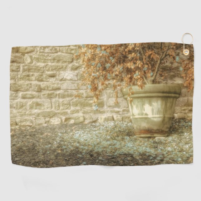 Rustic Autumn Garden Golf Towel (Horizontal)