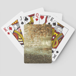 Rustic Autumn Garden Poker Cards