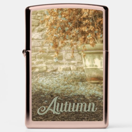 Rustic Autumn Garden Zippo Lighter