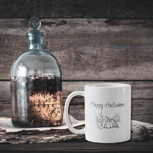 Rustic Autumn Halloween Pumpkin Cute Typography Coffee Mug