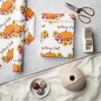 Rustic Autumn Harvest / Welcome Fall Craft Wrapping Paper