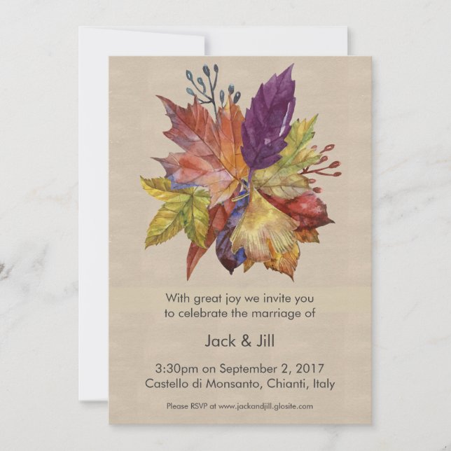Rustic Autumn Invitation (Front)