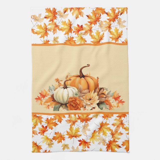 Rustic Autumn  Kitchen Towel (Vertical)