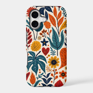 Rustic Autumn Leaf Boho Botanical Art iPhone 17 Case