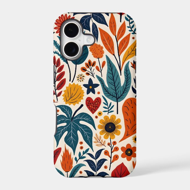 Rustic Autumn Leaf Boho Botanical Art Case-Mate iPhone Case (Back)