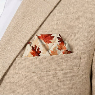 Rustic Autumn Leaves Fall Wedding Pocket Square Bandana