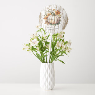 Rustic Autumn Leaves Little Pumpkin Baby Shower  Balloon
