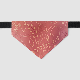 Rustic Autumn Leaves Pattern  Pet Bandana Collar