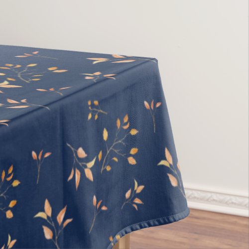 Rustic Autumn Leaves Pattern Tablecloth