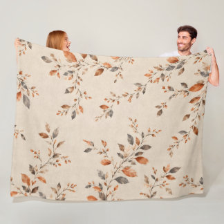 Rustic Autumn Leaves Throw Blanket