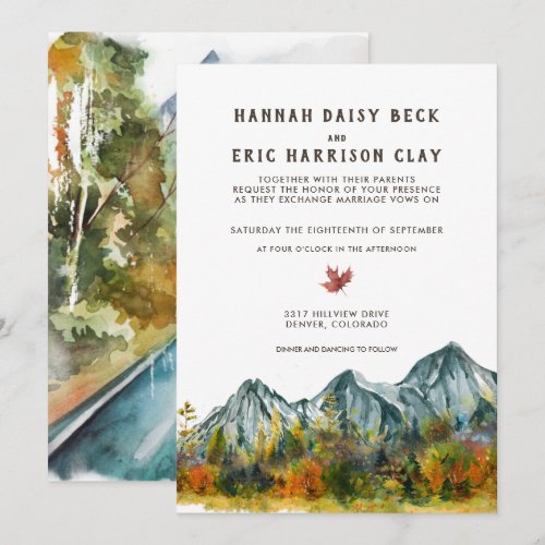 Rustic Autumn Mountain Wedding