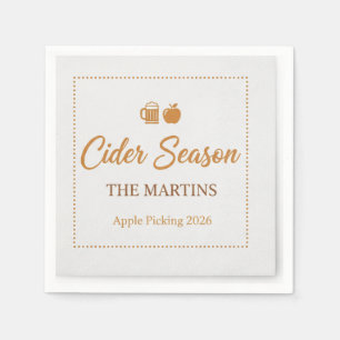 Rustic Autumn Orchard Apple Picking Picnic Napkins