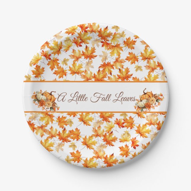 Rustic Autumn  Paper Plates (Front)