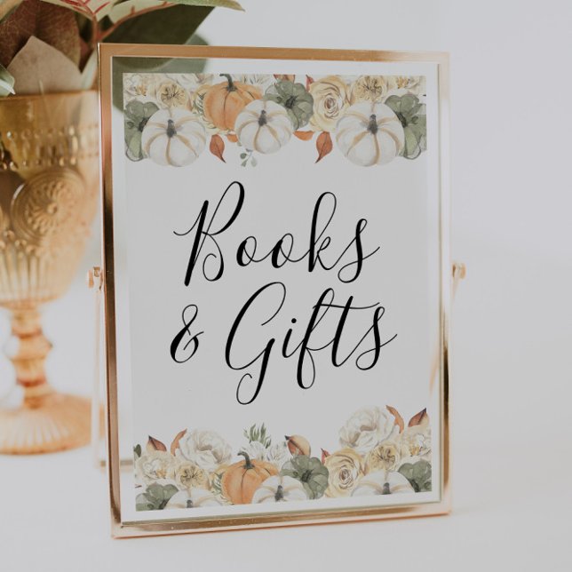 Rustic Autumn Pumpkin Books and Gifts Poster (Creator Uploaded)