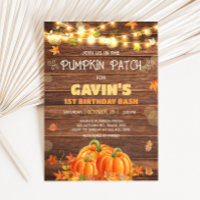 Rustic Autumn Pumpkin Patch Birthday