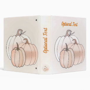Rustic Autumn Pumpkins 3 Ring Binder