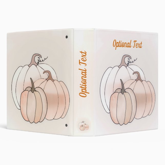 Rustic Autumn Pumpkins 3 Ring Binder (Background)