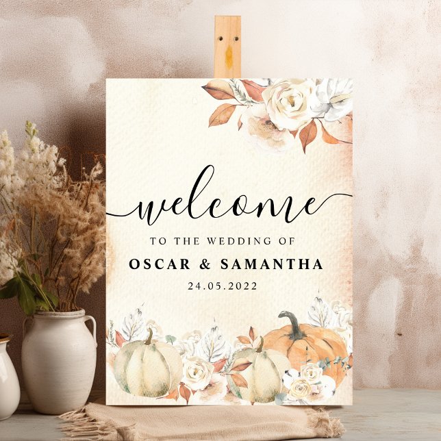 Rustic Autumn Pumpkins & Flowers  Foam Board (Creator Uploaded)