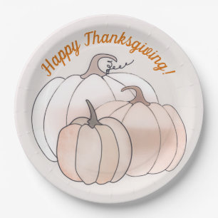 Rustic Autumn Pumpkins  Paper Plates