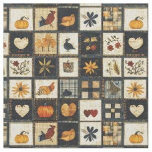 Rustic Autumn Quilt Pattern   Farmhouse Patchwork Fabric