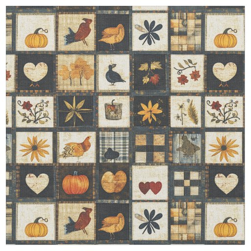 Rustic Autumn Quilt Pattern | Farmhouse Patchwork Fabric