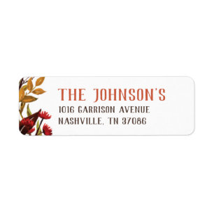 Rustic Autumn Return Address Label